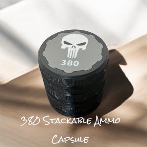 3Dプリントスタッカブル弾薬カプセル（380発用） - タクティカルガンアクセサリー