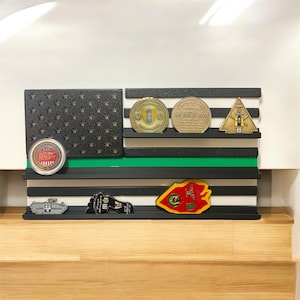 American Flag/ Support Flags challenge coin holder