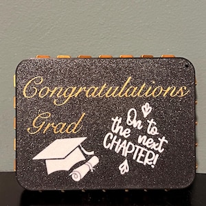 Caja de regalo para graduación, tarjetero, caja impresa en 3D, regalo para graduados