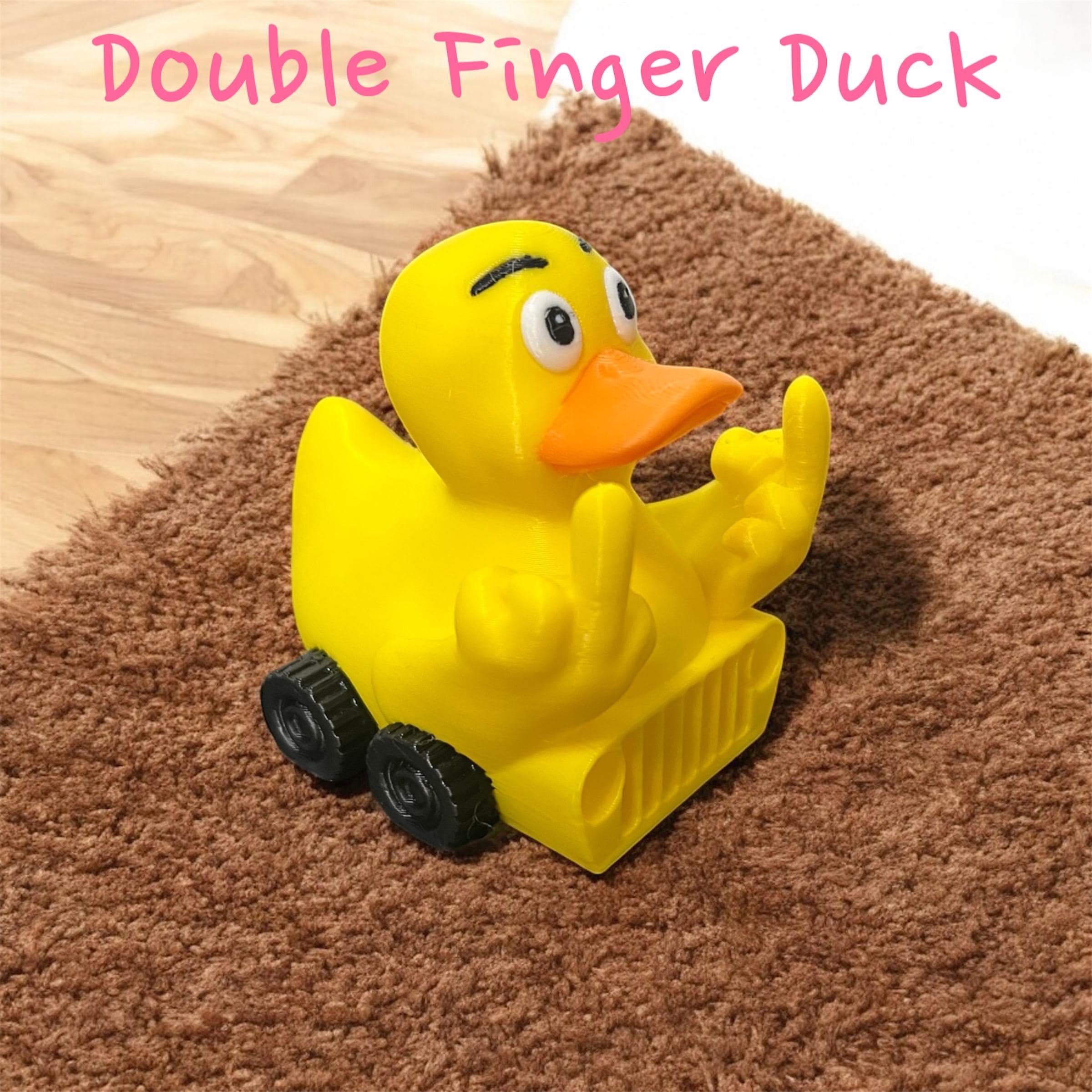 Hand Gesture Duck Figurine | 3D Printed Quirky Decor