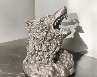 Unique 3D Printed Wolf Dice Tower - Tabletop Gaming Accessory