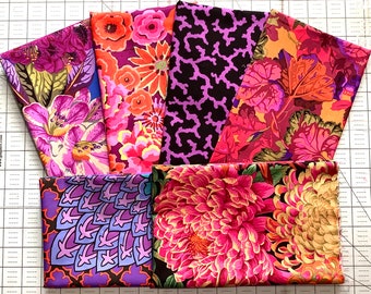 Kaffe Fassett Collective Fabric 6 Fat Quarter Bundle Quilting Bundle Cotton Quilting Fabric Kaffe Fat Quarters