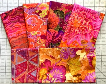 Kaffe Fassett Collective Fabric 6 Fat Quarter Bundle Quilting Bundle Cotton Quilting Fabric Kaffe Fat Quarters