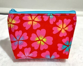 Pouch Makeup Bag, Accessory Bag. Handmade Kaffe Fassett Fabric