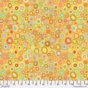 Paperweight Yellow Kaffe Fassett Fabric PWGP059 Cotton Quilting Fabric Craft fabric by the Half yard