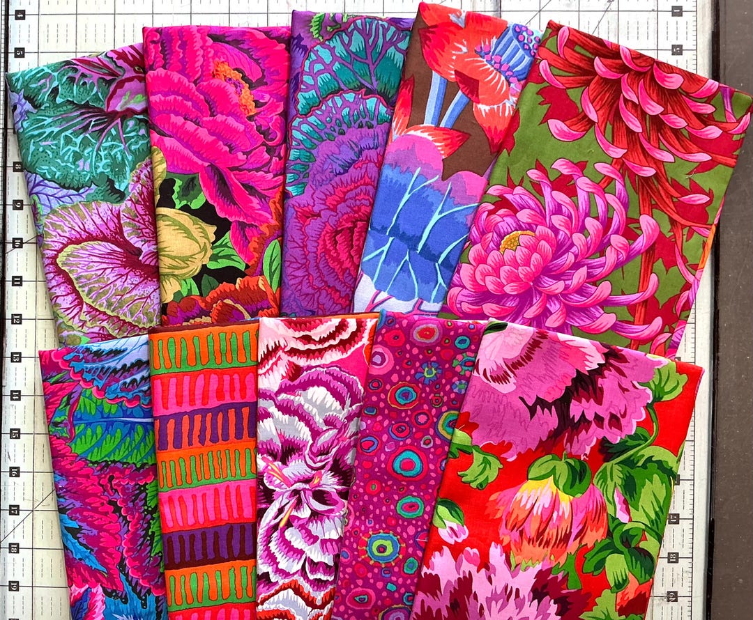 10 Fat Quarter Bundle Kaffe Fassett Collective Fabric 100% Cotton ...