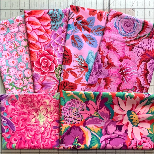 Kaffe Fassett Collective Fabric 6 Fat Quarter Bundle Quilting Bundle Cotton Quilting Fabric Kaffe Fat Quarters