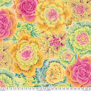Brassica Yellow PWPJ051 Philip Jacobs Fabric Kaffe Fassett Collective Cotton Quilting Fabric Craft fabric by the Half yard