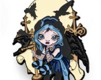 Épinglette en émail de collection Quoth the Raven Nevermore - Jasmine Becket-Griffith