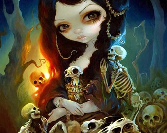 Princesse des os - impression d'art 20 x 10 po.