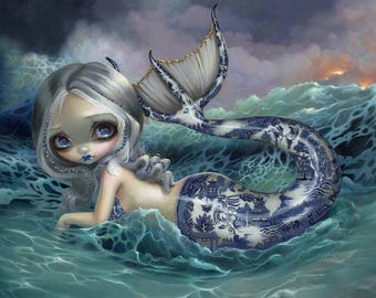 Porcelaine - Impression d'art 20 x 10 po.