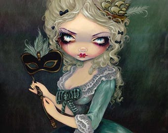 Marie mascarade - impression d'art 20 x 10 po.