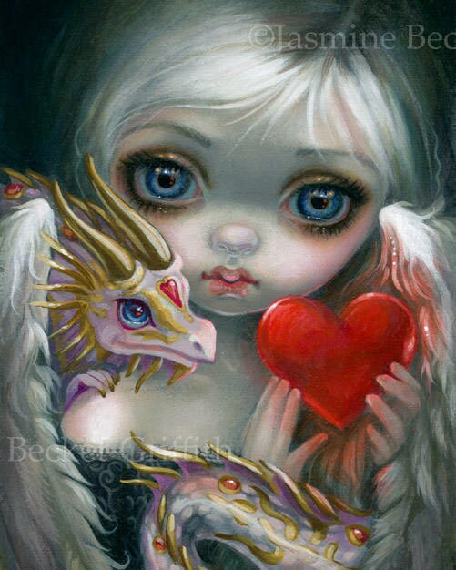 Darling Dragonling for Unisex Sweatshirt designed by Jasmine Becket Griffith Darling Dragonling for Unisex Sweatshirt designed by Jasmine Becket Griffith