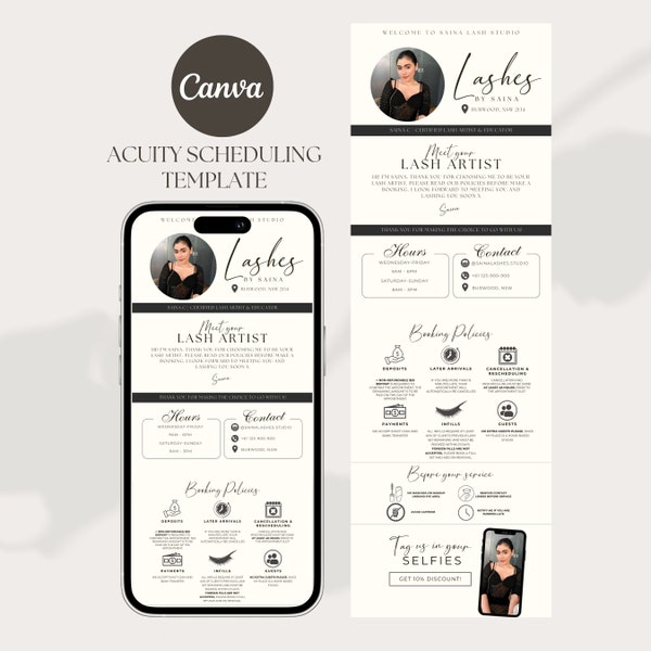 Lash Tech Acuity Scheduling Template,Lash Tech Website, Lash Tech Branding, White Acuity Website, Canva Template, Minimal Acuity White01