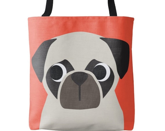Pug Dog Tote Bag