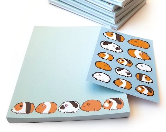 Guinea Pigs 50 Sheet Notepad & Coordinating Stickers