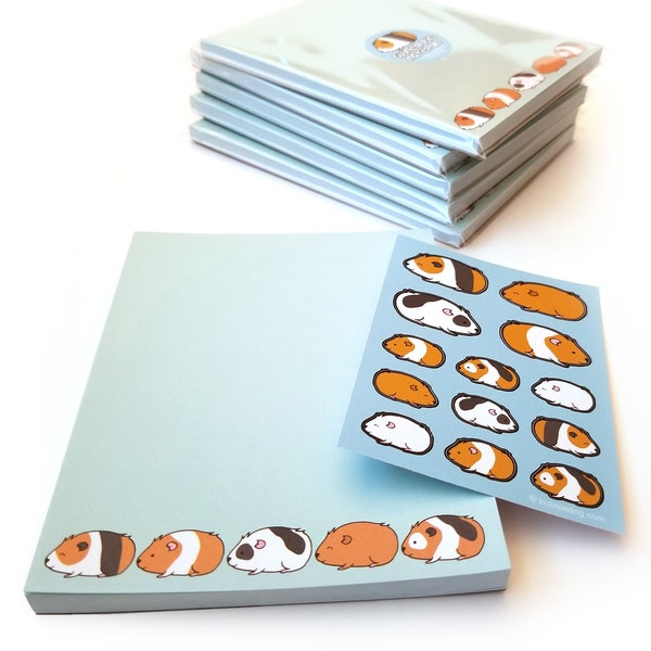 Guinea Pigs 50 Sheet Notepad & Coordinating Stickers