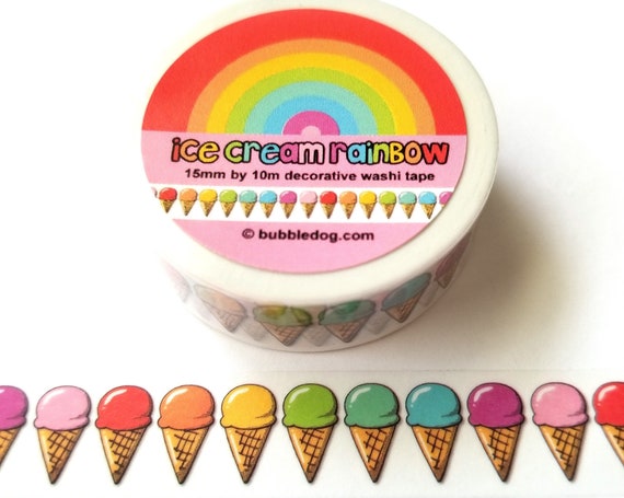 Ice Cream Rainbow Decorative Washi Tape Roll