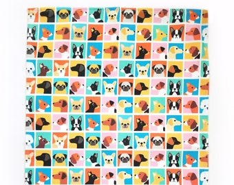 Dog Portraits Linen Cotton Tea Towel