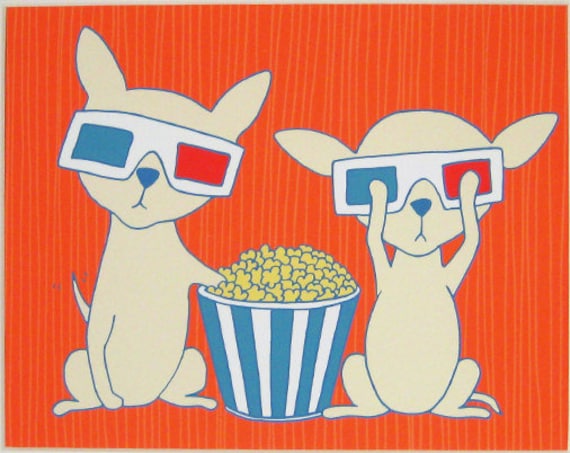 Chihuahuas In 3D Giclee Print