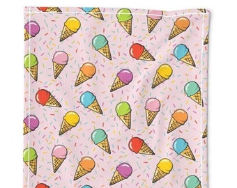 Ice Cream Rainbow Linen Cotton Tea Towel