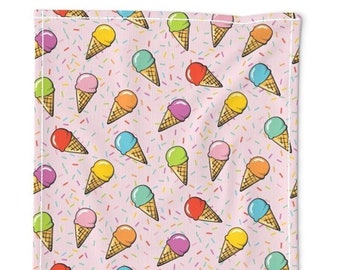 Ice Cream Rainbow Linen Cotton Tea Towel