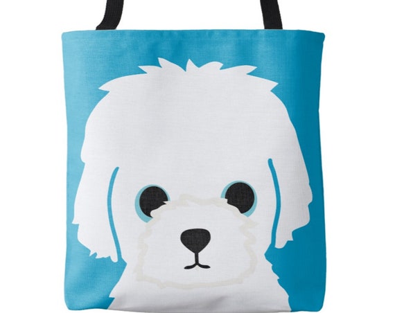 Little White Dog Tote Bag - Maltese, Bichon Frise