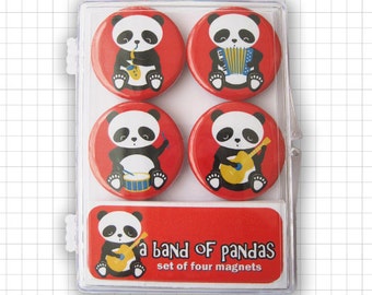 A Band Of Pandas Magnet Set