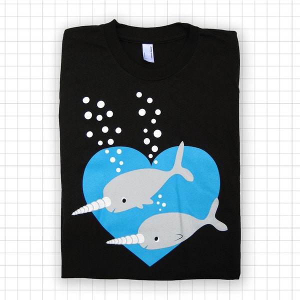 SALE Narwhal Love ADULT T-shirt - Last One