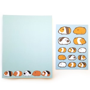 Guinea Pigs 50 Sheet Notepad & Coordinating Stickers image 2