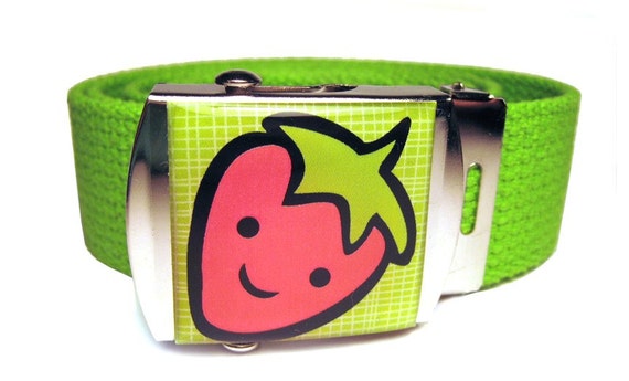 Happy Strawberry Canvas Belt