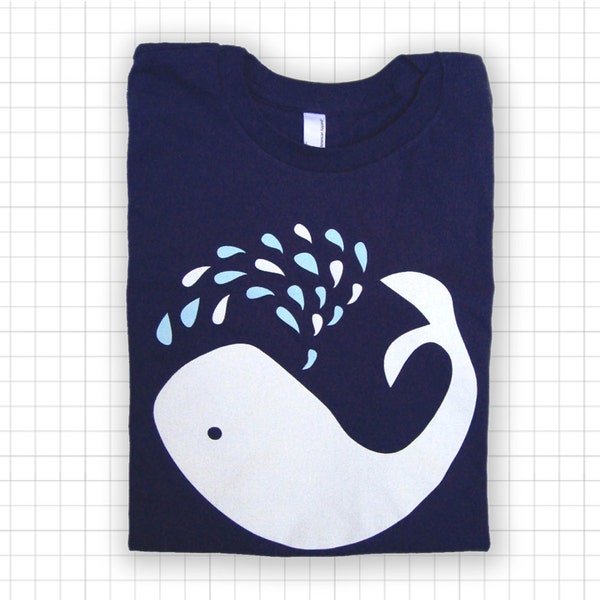 Happy Spouting Whale ADULT T-shirt