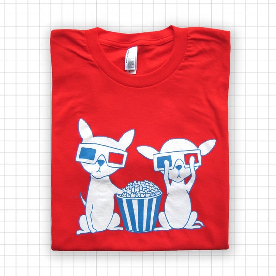Chihuahuas In 3D ADULT T-shirt Womens SMALL