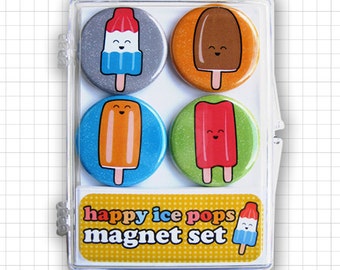 Happy Ice Pops Magnet Set
