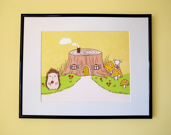 Tree Stump House Giclee Print