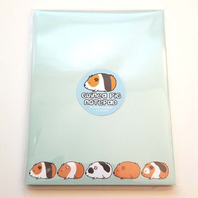 Guinea Pigs 50 Sheet Notepad & Coordinating Stickers image 4