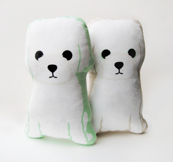 Little White Dog Plush Pillow