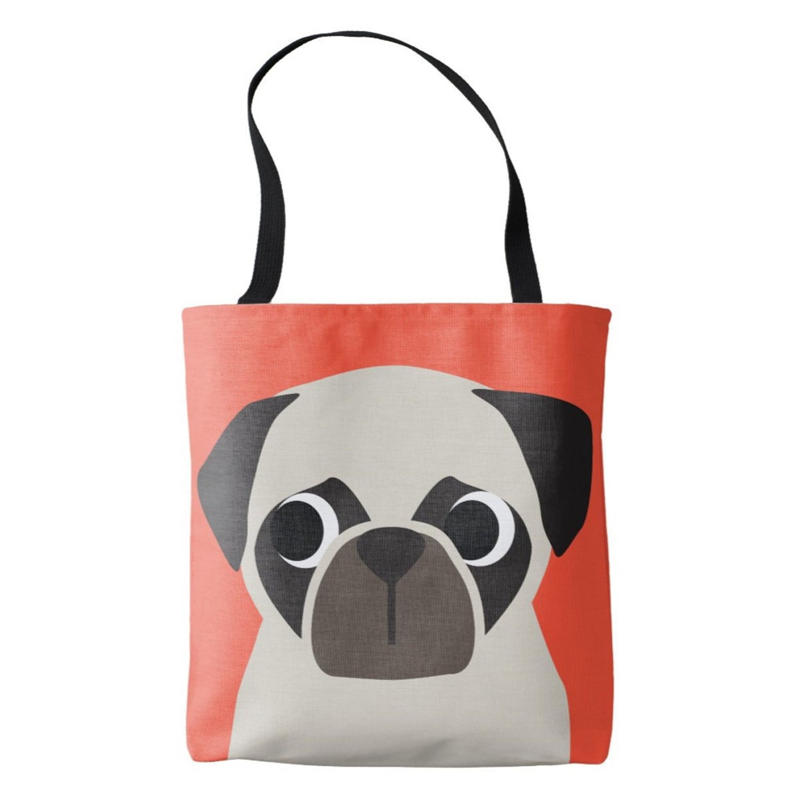 Pug Dog Tote Bag Etsy