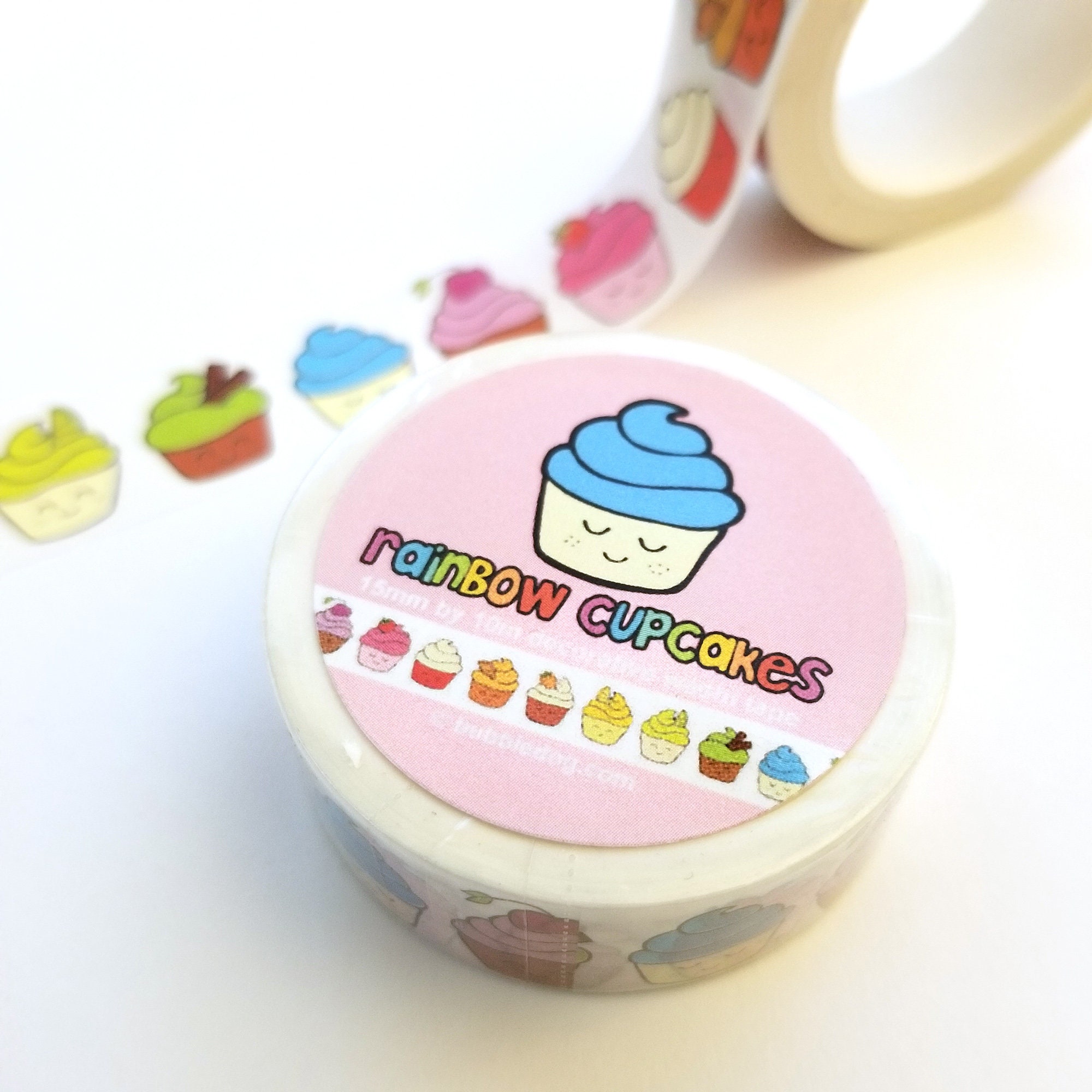 Rainbow Cupcakes Decorative Washi Tape Roll
