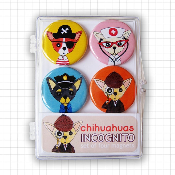 Chihuahuas Incognito Magnet Set