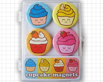 Happy Cupcakes Magnet Set
