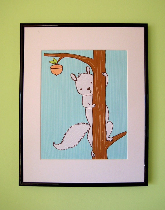 Peek-A-Boo Squirrel Giclee Print