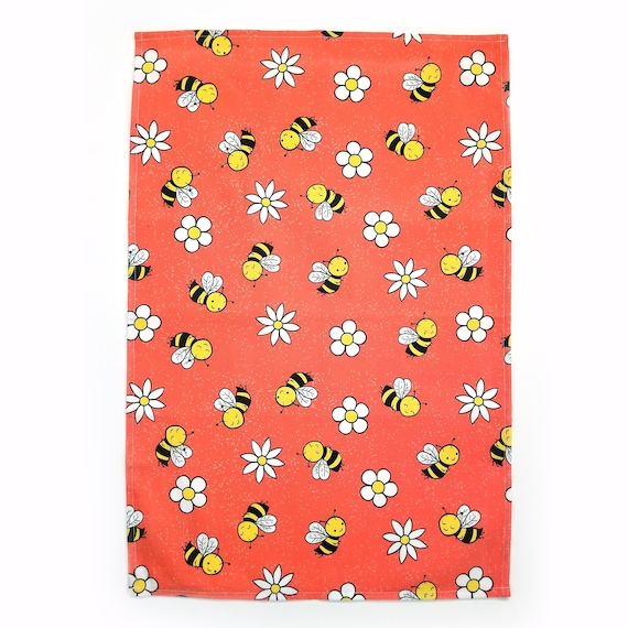 Busy Bees Linen Cotton Tea Towel