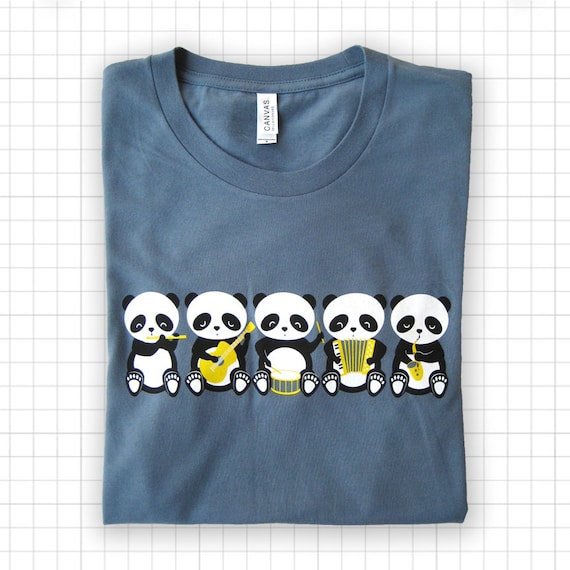 Band o' Pandas Steel Blue T-shirt