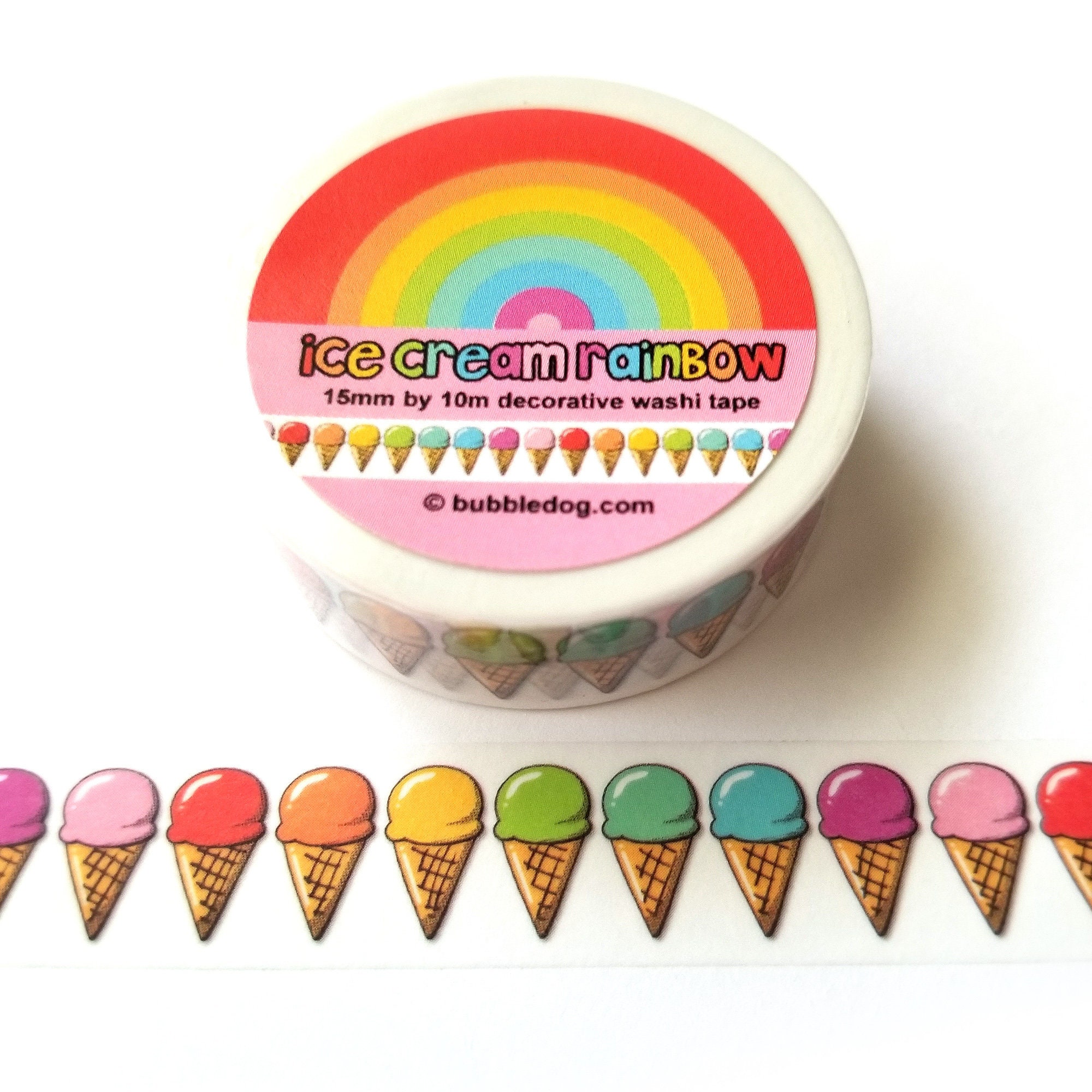 Ice Cream Rainbow Decorative Washi Tape Roll