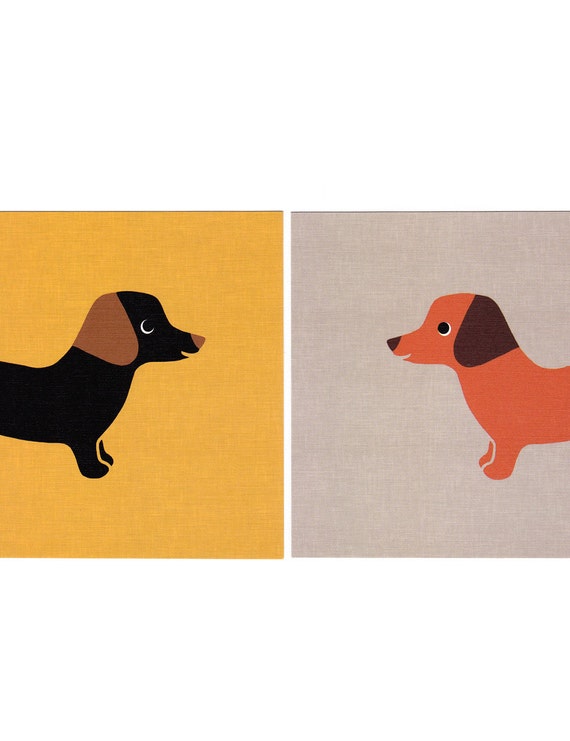 Dachshund Graphic Dog Print