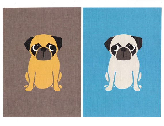 Pug Graphic Dog Print