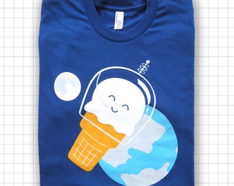 Astronaut Ice Cream American Apparel T-shirt