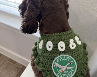 Personalized Dog Bandana with Name, Custom Crochet Dog Bandana, Reversible Dog Bandana, Dog Mom Gift, Matching Scrunchie, Handmade