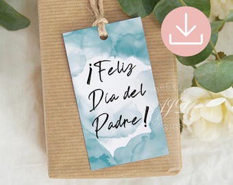 Spanish Dad Fathers Day Tag, Fathers Day Printable Tag, Feliz Dia Del Padre, Happy Father's Day Gift Tag, Dia De Los Padres Regalos, Favors